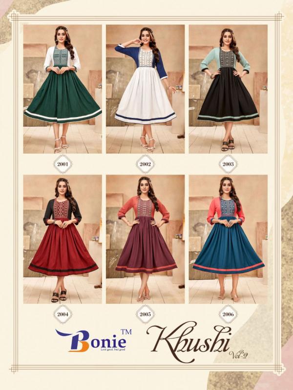 Bonie Khushi Vol 2 Fancy Anarkali Kurti Collection